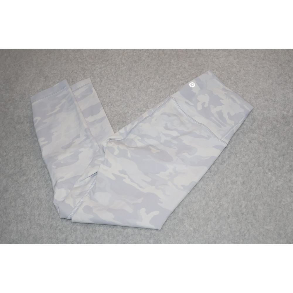 Lululemon Align High-Rise Pants 23" Women 4 Incognito Gray Camo Alpine White Gym